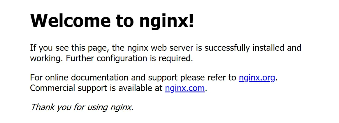 Welcome nginx