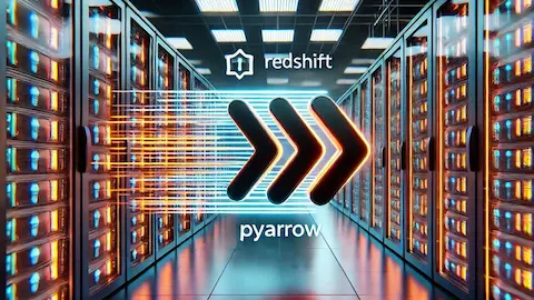 Efficiently reading large volumes of data from redshift with pyarrow